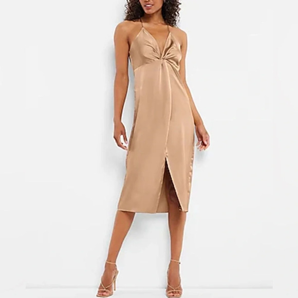 Express Dresses & Skirts - NWT Express Satin Twist Front Slip Dress